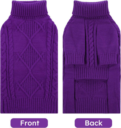 ASENKU Knitted Dog Sweater, Pullover Big Thermal Dog Winter Sweater, Turtleneck Doggy Sweaters for Large Medium Dogs Boy Girl,Warm Pet Sweatshirt for German Shepherd,Great Dane,5XL