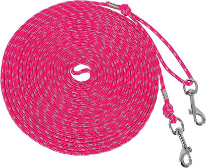 Reflective Cat Leash -30FT Cat Cable Out Escape Proof Walking Yard Long Durable Safe Leash Traning Play Outdoor for Puppies/Kittens/Small Animals(Hotpink)