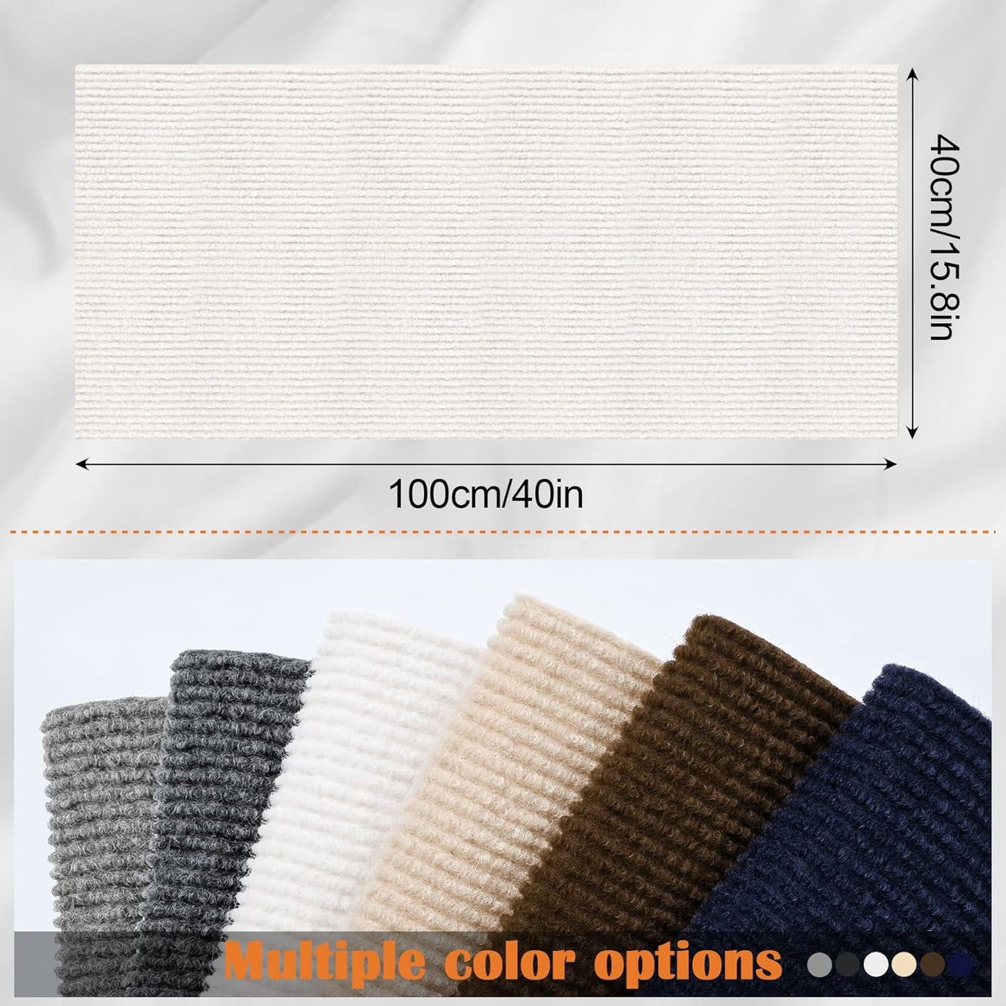 Cat Scratch Furniture Protector - 40" x 15.8" Trimmable Self-Adhesive Cat Claws Scratching Pads, Sisal DIY Climbing Couch Protector for Scratch Post Cats Tree Replacement Indoor (Cream White)