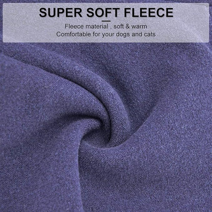 Small Dogs Fleece Dog Sweatshirt - Cold Weather Hoodies Spring Soft Vest Thickening Warm Cat Sweater Puppy Clothes Sweater Winter Sweatshirt Pet Pajamas for Small Dog Cat Puppy (Small, Grayish Purple)