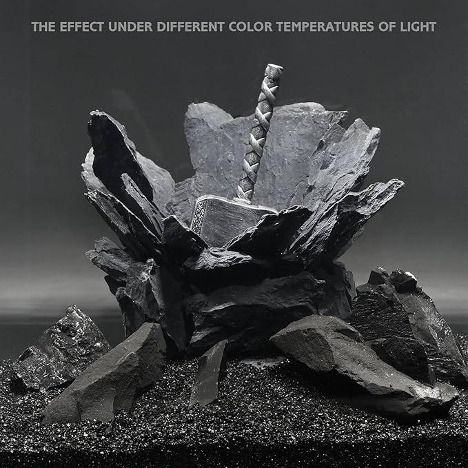 Aquarium Decoration for Fish Tank Thor’s Hammer Resin Aquarium Ornament Decorative Fish Tank Decor for Aquascaping Hiding Resting Betta Shrimp Cichlid