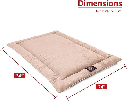 Majestic Pet Orthopedic Memory Foam Dog Crate Mat - Plush Pet Bed Pad for Crates & Kennels | USA Crafted | 36"x23" Villa Pearl