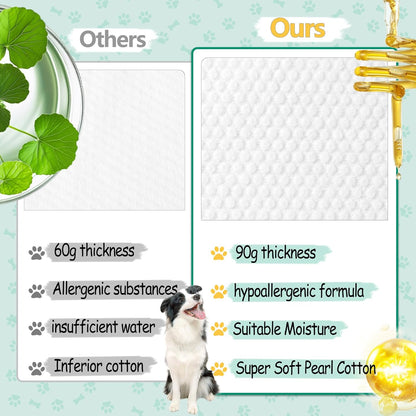 40PCS Pet Cleaning and Deodorizing Grooming Glove Wipes for Dogs and Cats, Extra Thick Nourish Fur No-Rinse Grooming Wipes for Daily Care and Travel, Hypoallergenic