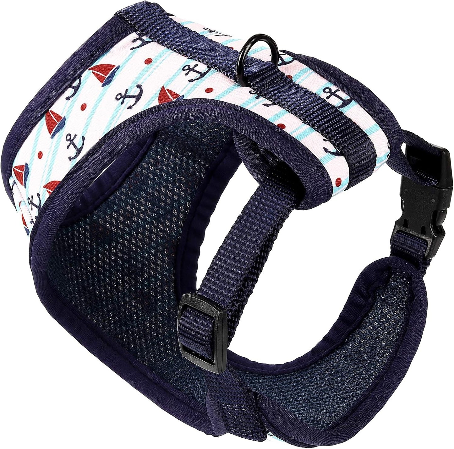 Mile High Life Step in Dog Harness for Small Dogs No Pull, Easy Get on Air Mesh Vest Harness, Adjustable Easy Closures Both Neck and Chest (White, XS Chest 11.4"-16.1")