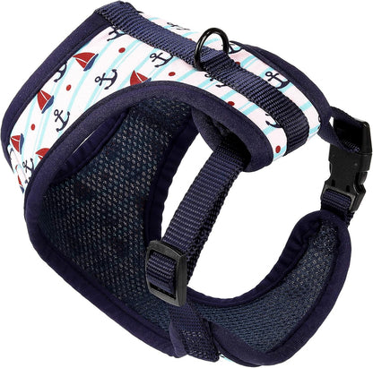 Mile High Life Step in Dog Harness for Small Dogs No Pull, Easy Get on Air Mesh Vest Harness, Adjustable Easy Closures Both Neck and Chest (White, XS Chest 11.4"-16.1")