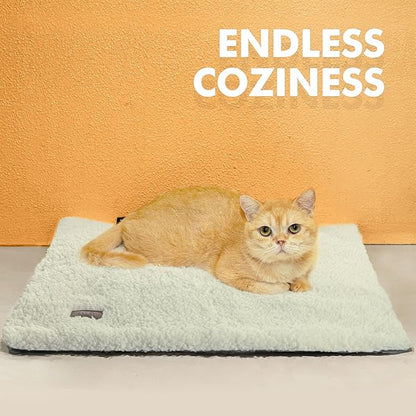 Self Warming Cat Bed Self Heating Cat Dog Mat 29.1 x 18.9 inch Extra Warm Thermal Pet Pad for Indoor Outdoor Pets with Removable Cover Non-Slip Bottom Washable Non Electric