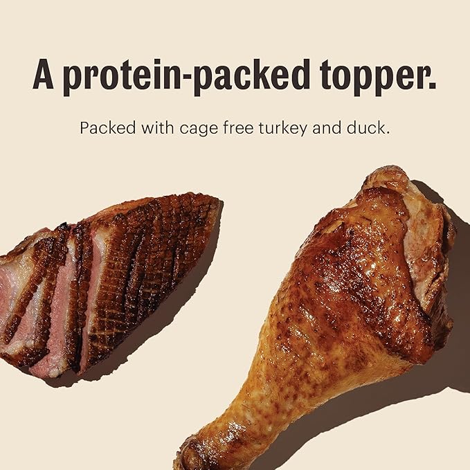 The Honest Kitchen Meal Booster: 99% Turkey & Duck Dog Food Topper, 5.5 oz (Pack of 12)