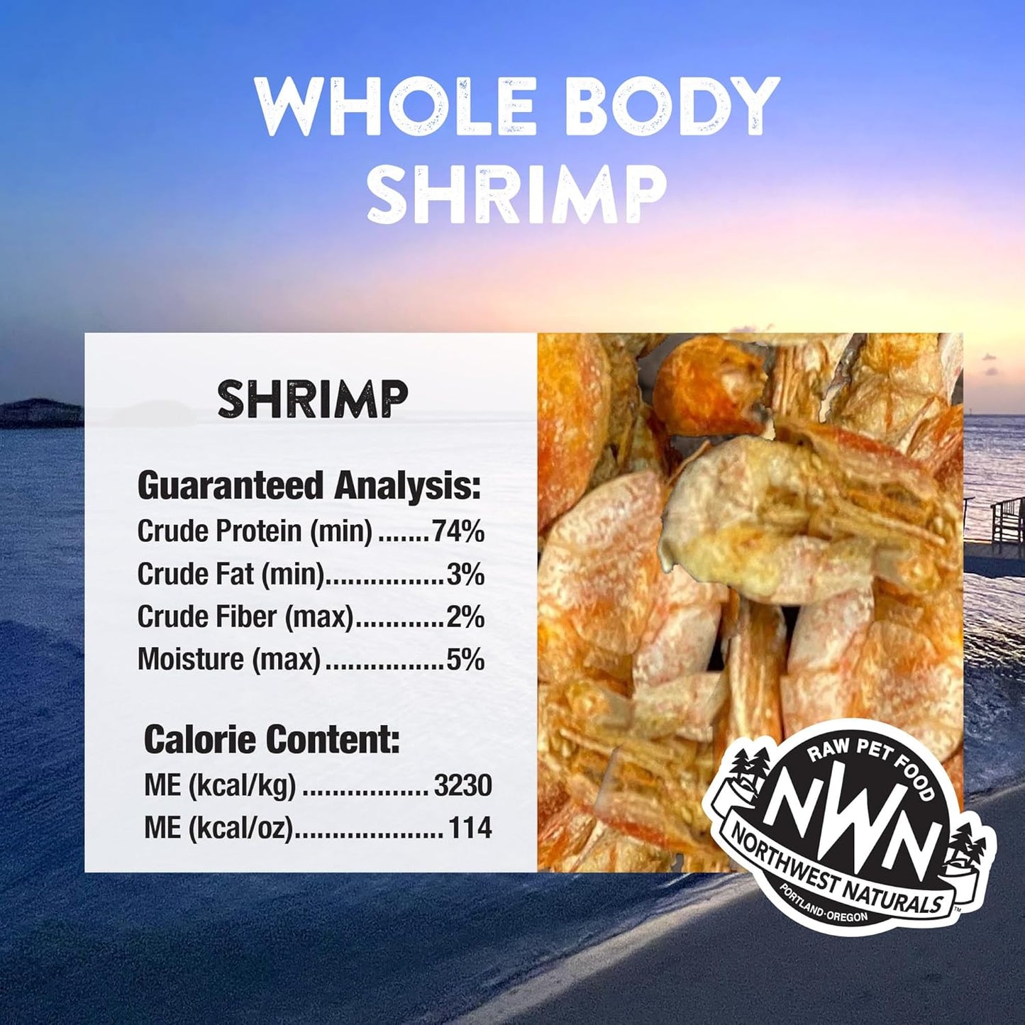 Northwest Naturals Raw Rewards Freeze-Dried Shrimp Treats for Dogs and Cats - Bite-Sized Pieces - Healthy, 1 Ingredient, Human Grade Ingredients, All Natural, Proudly Made in USA, 1 Oz (Pack of 3)