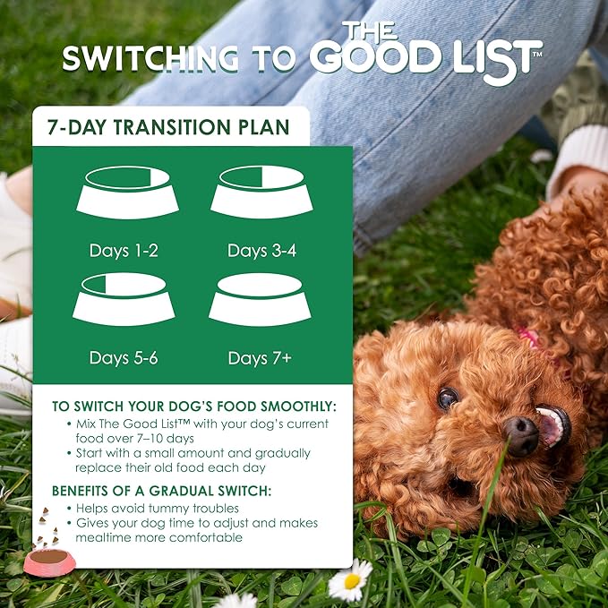 Farmland Traditions The Good List Air-Dried Dog Food, Premium Chicken & Bone Broth for Dogs, Protein Rich & Grain-Free Nutrition, 1 Pound Bag