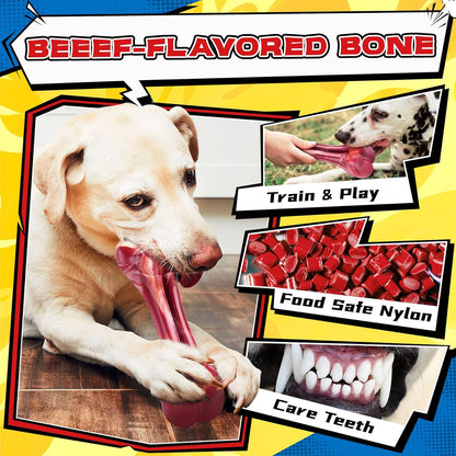 Zeaxuie 12 Pack Heavy Duty Various Dog Chew Toys Pack for Aggressive Chewers - Includes Large Rope Toy, Squeaky Toys & Indestructible Chew Bone for Medium, Large & X-Large Breeds Dogs