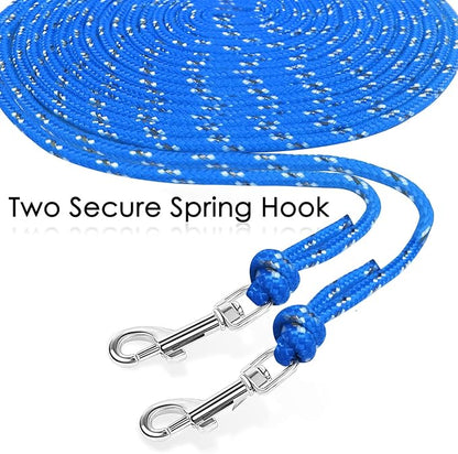 Rypet Reflective Cat Long Leash - 30 FT Escape Proof Walking Leads Yard Long Leash Durable Safe Personalized Extender Leash Traning Play Outdoor for Kitten, Puppy, Rabbit and Small Animals