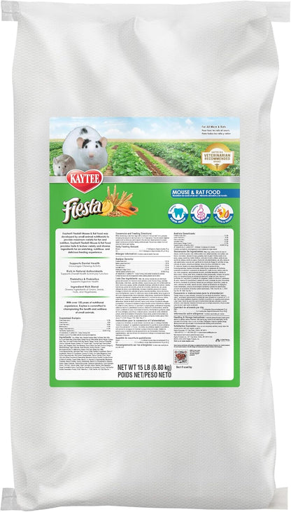 Kaytee Fiesta Mouse & Rat Food Flavor Medley 15 Pounds