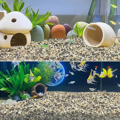 5LB Coarse Sand, Colored Rocks Pebbles, Quartz Sand for Cactus Bonsai, Succulent Plant Bonsai Paving, Vase Filling Decoration, Natural Sand for Fish Tank Decoration Paving(2-4mm)