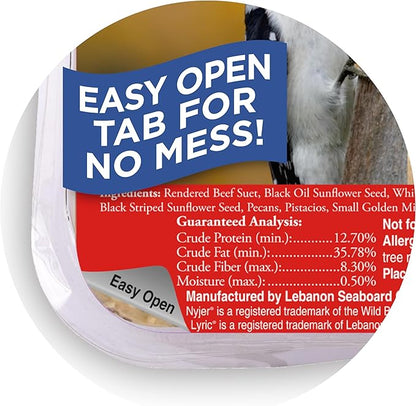 Lyric Supreme Wild Bird Seed Suet Cakes for Wild Birds, 12 oz. (12 Pack)