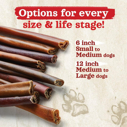 Natural Farm Collagen Dog Chews (3-5”, 10 Units), Odor-Free Long Lasting Bully Sticks & Rawhide Alternative Dog Treats, 95% Collagen Low Fat, High Protein – Small & Medium Dogs