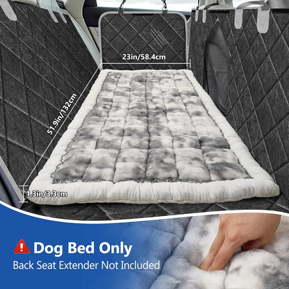 Thickened Dog Bed for Car Back Seat, Upgraded Bottom Non-Slip，Fits Hard Bottom car seat Cover for Dogs, Premium Mixed Color ，Bog Car Seat Cover
