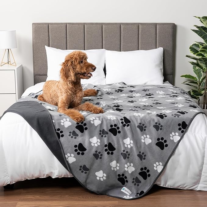 PetAmi Waterproof Pet Blanket Dog Bed Couch Cover for Furniture, Reversible Washable Soft Fleece