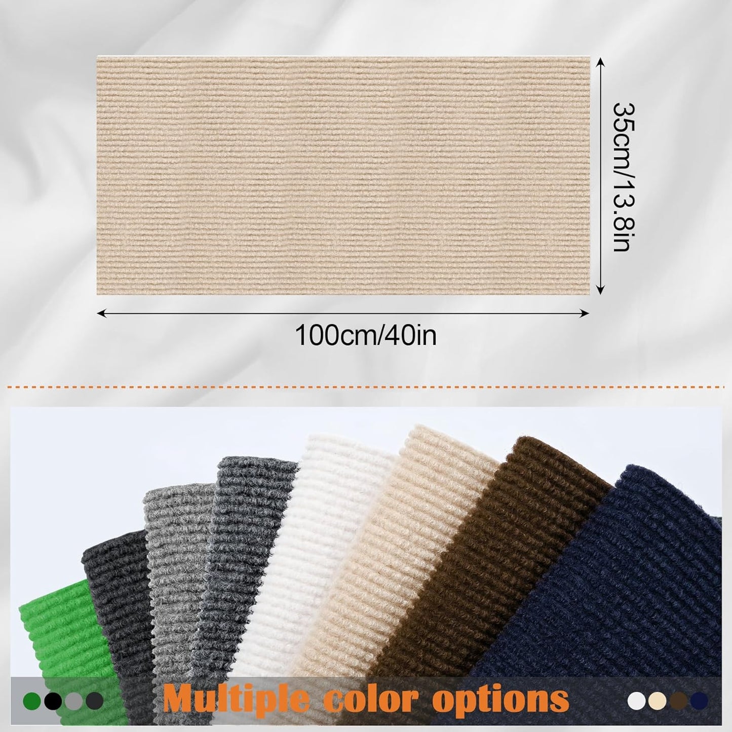 Cat Scratch Furniture Protector - 40" x 13.8" Trimmable Self-Adhesive Cats Claws Scratch Pads, DIY Cat Climbing Couch Protector for Scratch Post Cat Tree Replacement Indoor (Khaki)