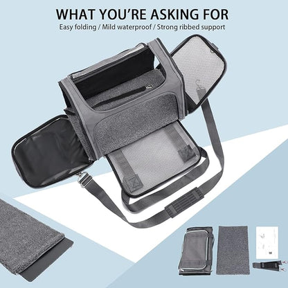 A4Pet Airline Approved Cat Carrier Dog Carriers, Soft-Sided Portable Pet Travel Washable Carrier for Dogs