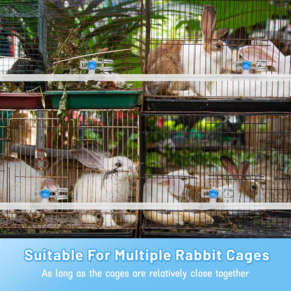 Automatic Rabbit Watering System,Rabbit Waterer Kits-Includes 66 ft 5/16’’Hose,30 PCS Drinking Nipple,Hole Opener,Barb Fittings to G1/2’’Thread Connectors,T-Fittings,Springs,Gaskets