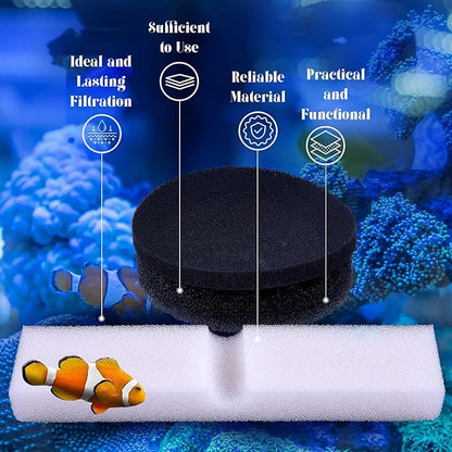9 Pcs Replacement Filter Media Kit Compatible with Fluval Fx4/fx5/fx6 Aquarium Filters Including Biological-Foam Pads, Biological-Foam Block, Media, Carbon Foam Pad, Silicone Lube