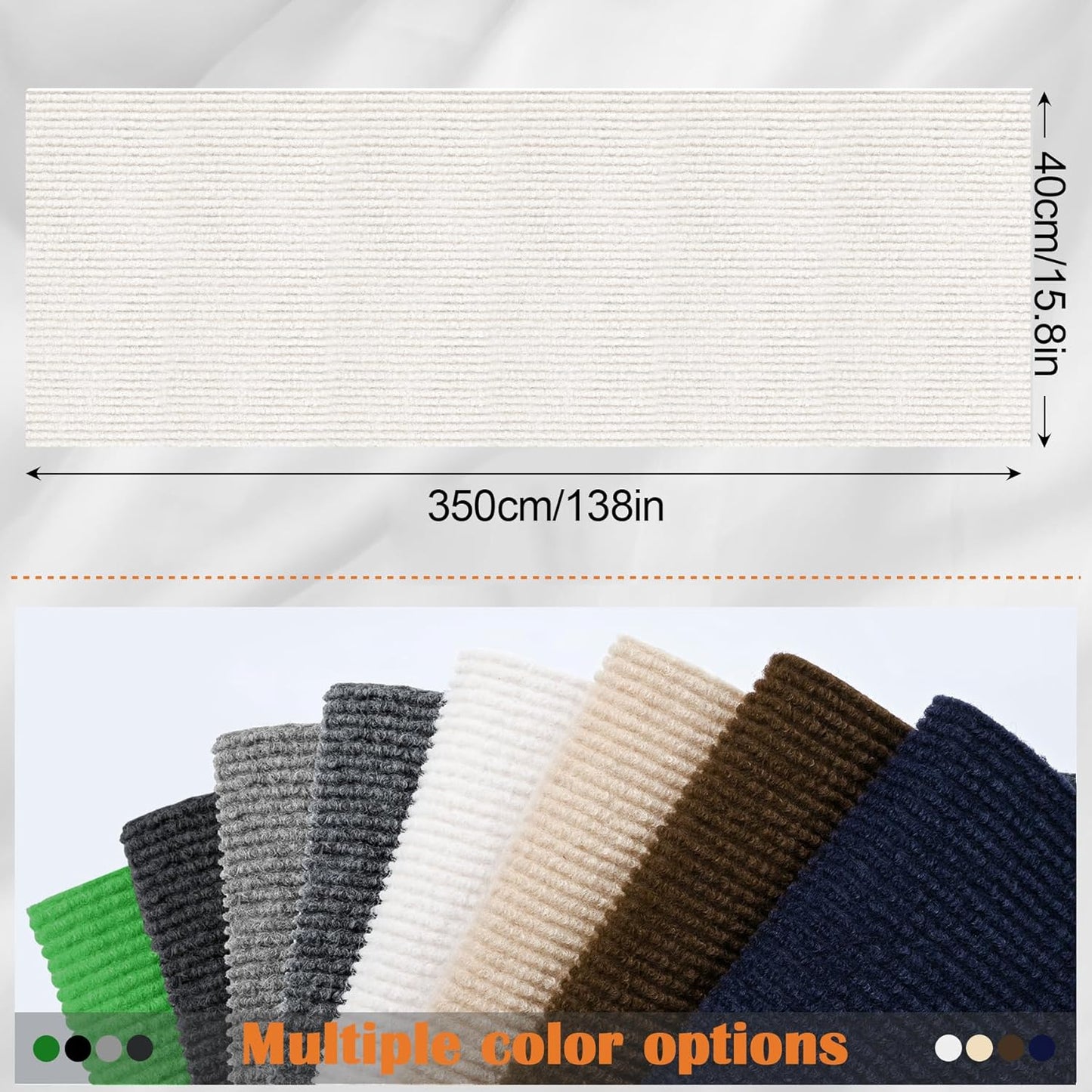 Cat Scratch Furniture Protector - 138" x 13.8" Trimmable Self-Adhesive Cats Claws Scratch Pads, DIY Cat Climbing Couch Protector for Scratch Post Cat Tree Replacement Indoor (Cream White)