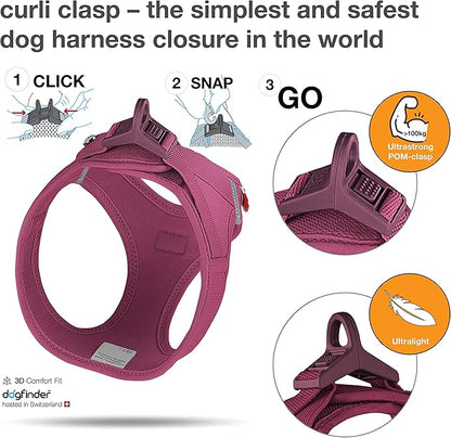Vest Harness curli Clasp Air-Mesh Ruby XS