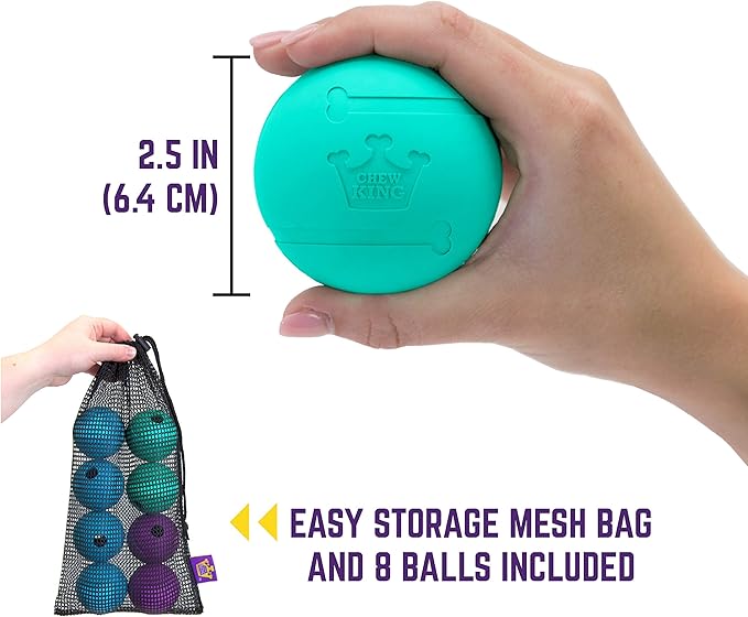 Chew King Dog Fetch Balls for All Breed Sizes