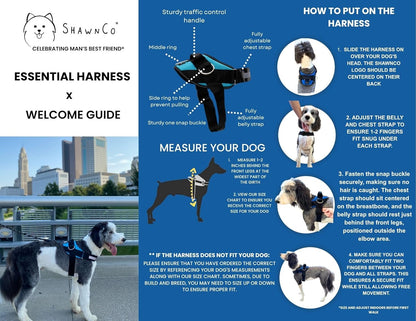 ShawnCo Essential Dog Harness, No-Pull Pet Vest with 3 Leash Clips, No Choke, Reflective, Adjustable and Padded, for Easy Walking and Training for Small, Medium and Large Dogs (Dark Camo, S)