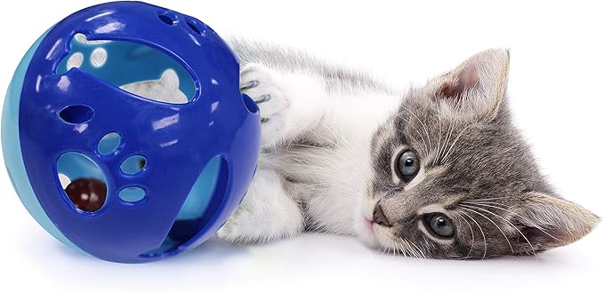 Pets First Large Size Cat Ball with Bell Toy for Cats Kittens and Other Animals - Hours of Play for Pets | Large Size for Extra Fun | Rings As It Moves