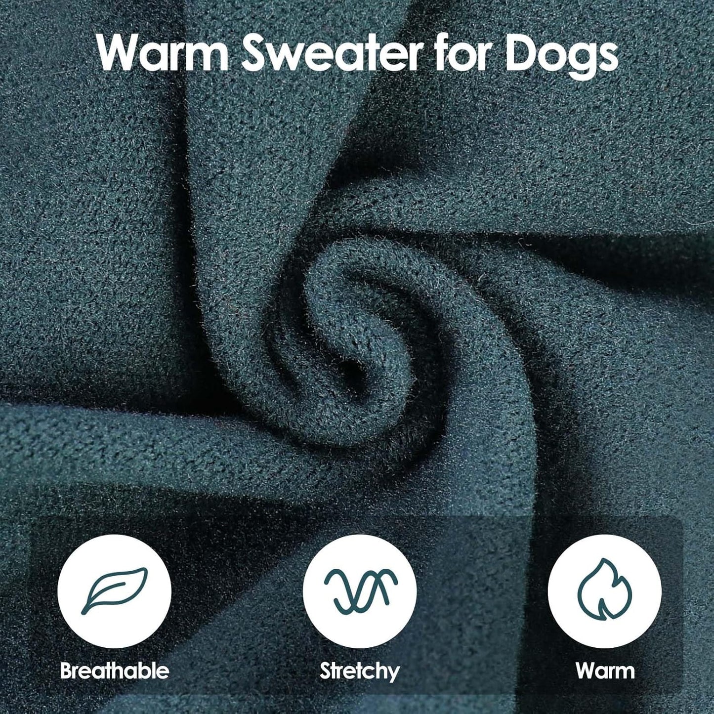 SUNFURA Hair Sticky Cat Clothes, Cat Sweater for Cats Only, 4-Legged Fleece Sweaters Kitten Pajamas Reduce Shedding Fur, Warm Pullover Shirts for Cats, Green M