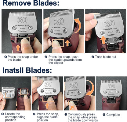 30# Clipper Blades Pet Grooming Clipper Replacement Blades Detachable Blade Compatible with andis/wahl/Oster Dog Clippers