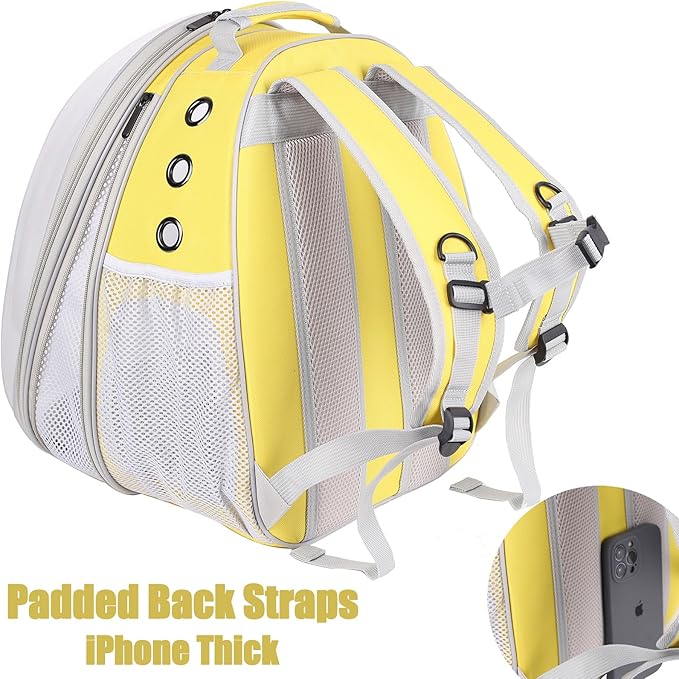 Front Extension Large Cat Backpack Carrier, Fit up to 20 lbs, Space Capsule Astronaut Bubble Window Pet Backpack to Transport Carry Large Cat and Small Puppy