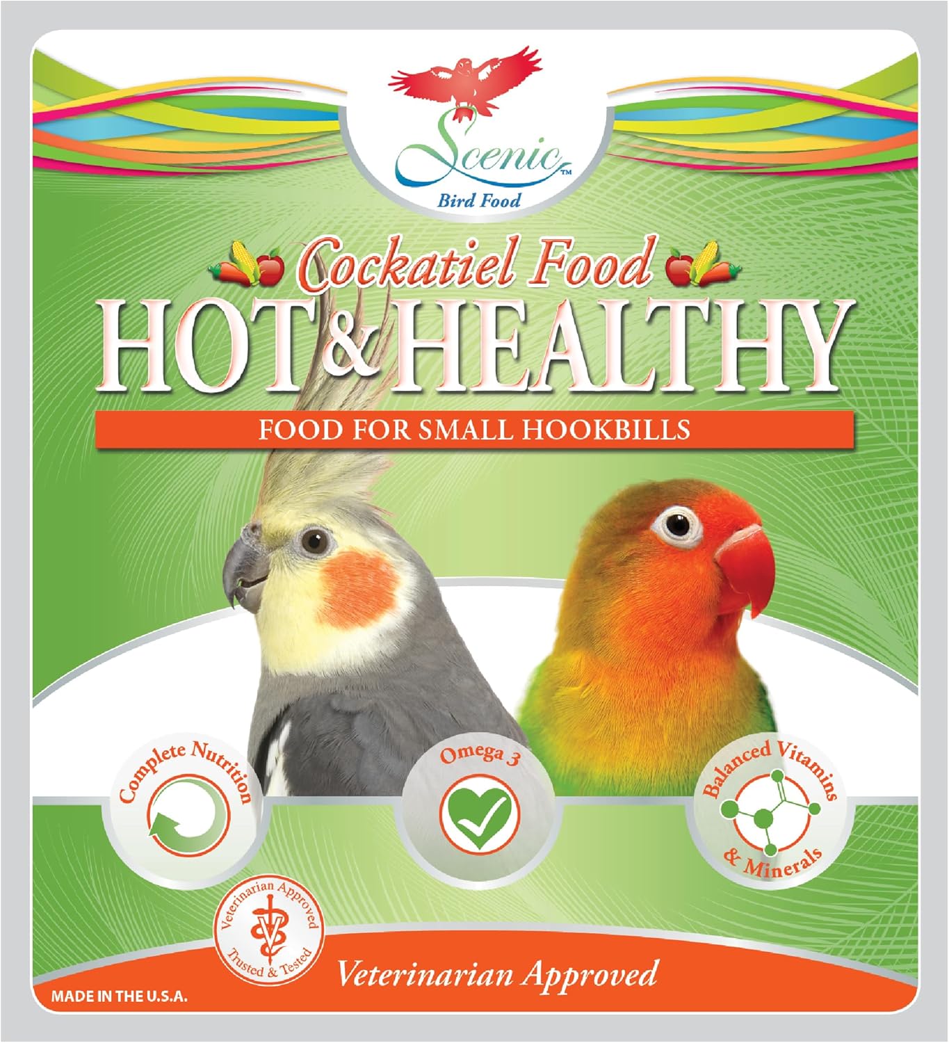 Scenic Hot & Healthy Food for Cockatiels, Parakeet, Lovebird Food
