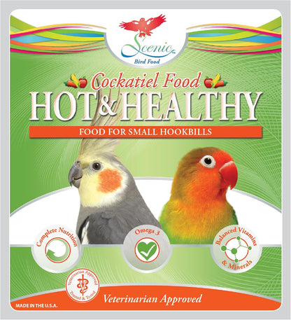 Scenic Hot & Healthy Food for Cockatiels, Parakeet, Lovebird Food