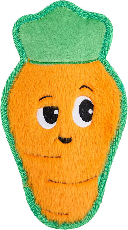 Outward Hound Tough Skinz Durable Squeaky Dog Toy with Two Tough Layers, Carrot, Multicolor, Medium