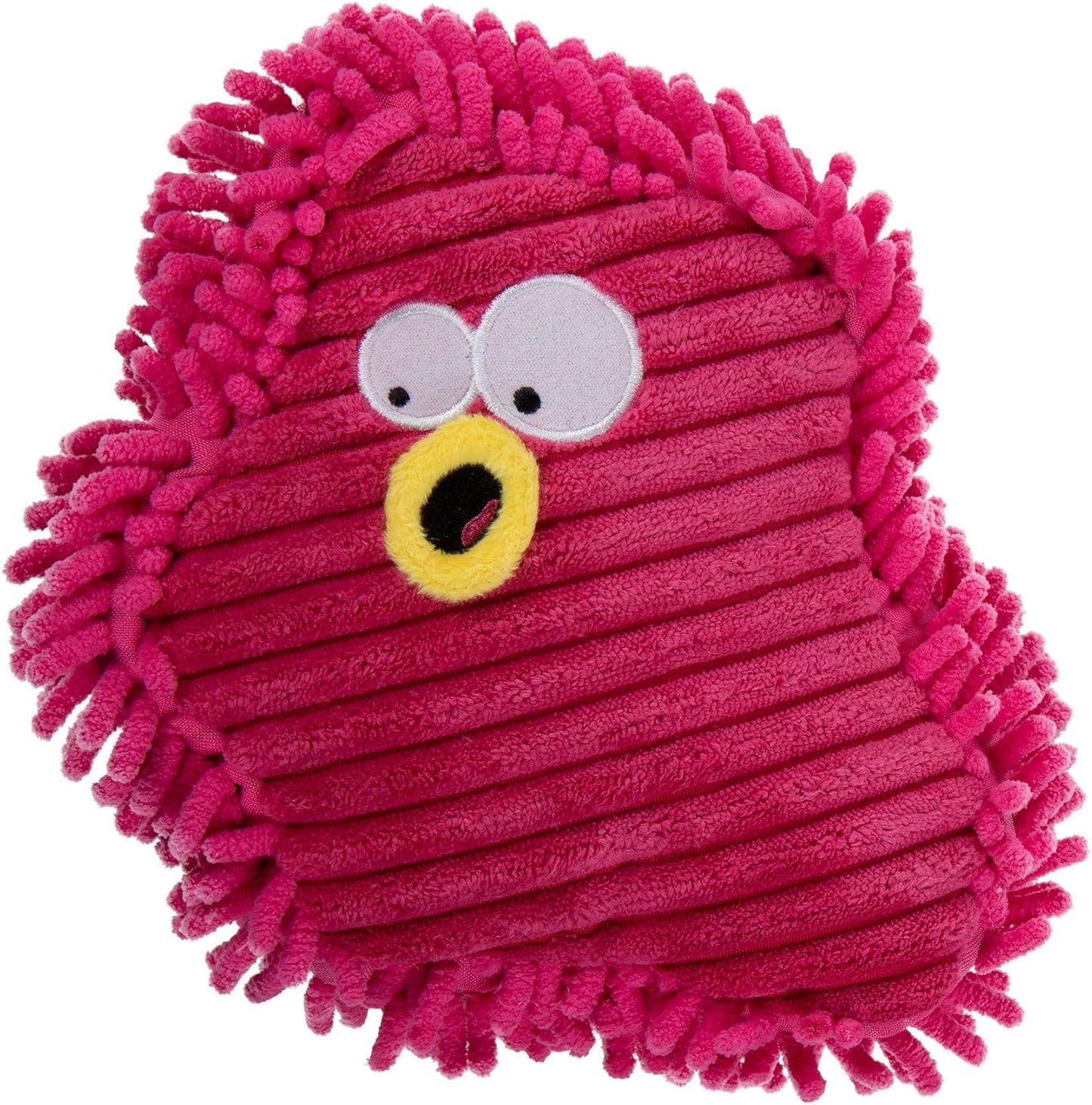 goDog PlayClean Germs Squeaky Plush Dog Toy with Odor-Eliminating Essential Oils, Chew Guard Technology - Pink, Small