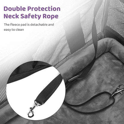 Pet Carrier for Medium Large Cats and Dogs, Dog Carrier Travel Bag with Adequate Ventilation, 5 Mesh Windows, 3 Entrance, Locking Safety Zippers, Padded Shoulder and Carrying Strap, Large