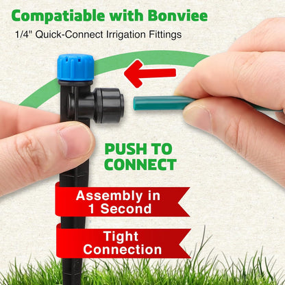 Bonviee 200ft 1/4 inch Drip Irrigation Tubing Blank Distribution Tubing Drip Irrigation Hose Garden Watering Tube Line for Garden Irrigation System-Green