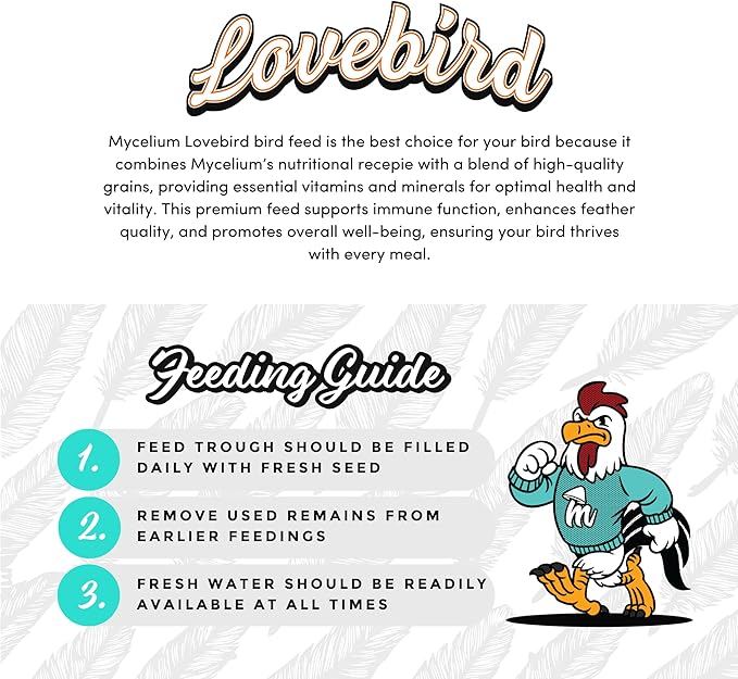 Mycelium Premium Millet – Organic, Non-GMO, High Nutritional Value Bird Food for Lovebirds, Sourced from Local USA Farms, Sustainable Farming, 5 lbs