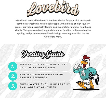 Mycelium Premium Millet – Organic, Non-GMO, High Nutritional Value Bird Food for Lovebirds, Sourced from Local USA Farms, Sustainable Farming, 5 lbs