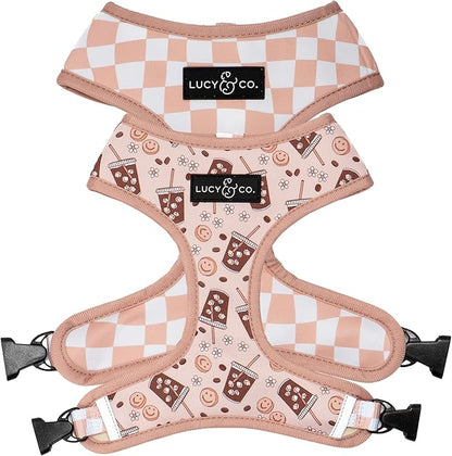 Lucy & Co. Cute Reversible Dog Harness Walking Halter - Best Designer Pet Harnesses for XS - XL Dogs - Padded Adjustable Vest for Easy Walking (X-Large, Merry & Bright)