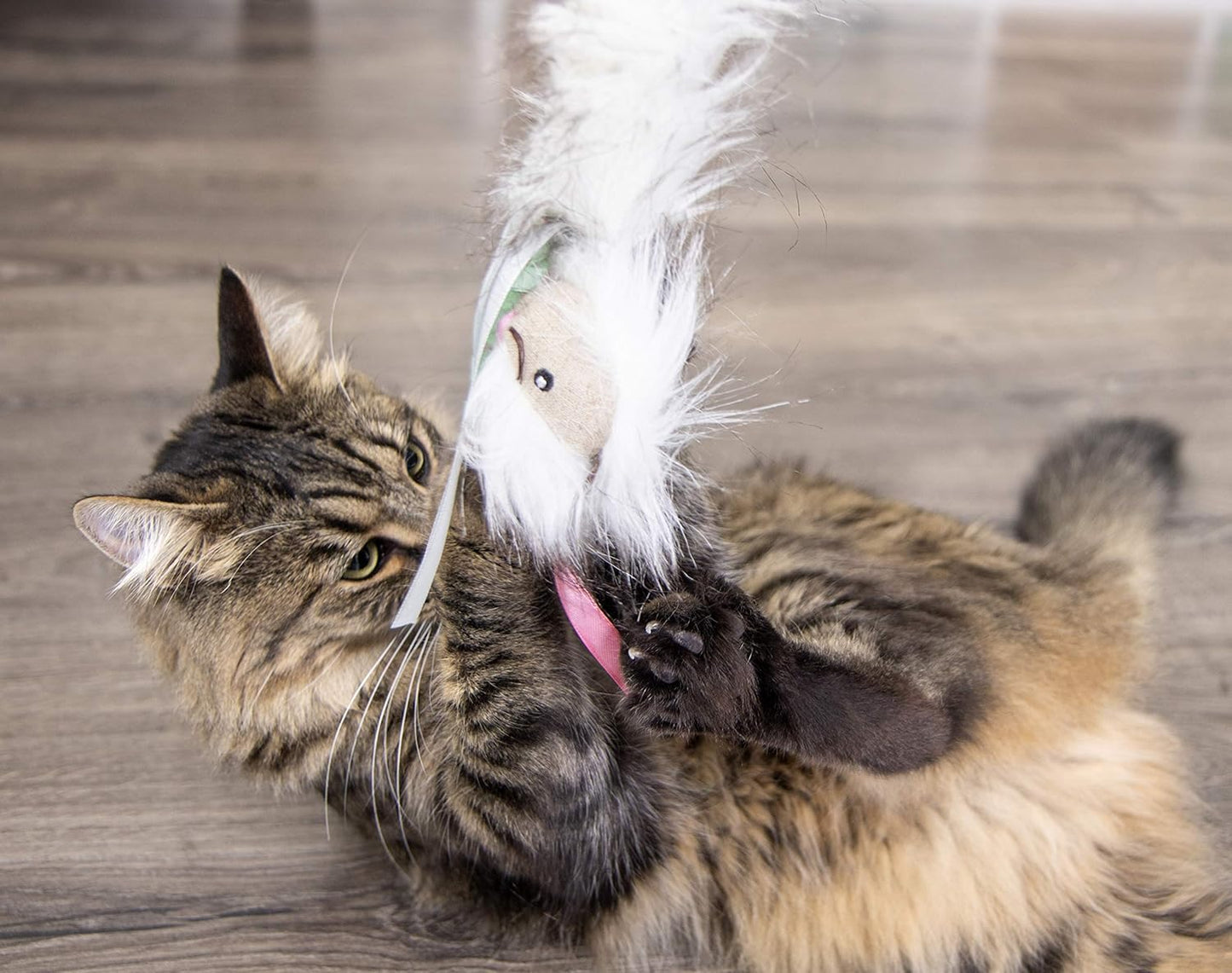 SmartyKat Chitter Critter Squirrel Electronic Sound Plush Kicker Cat Toy, Battery Powered - Gray, One Size (Pack of 2)