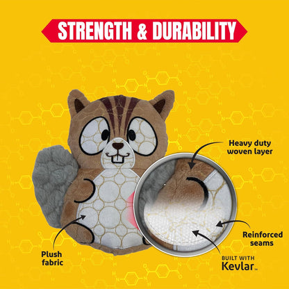 Bite Force -Durable & Strong Dog Toy Beaver with Squeaker, Kevlar-Reinforced for Aggressive Chewers for Small Medium Large Dogs - Green.