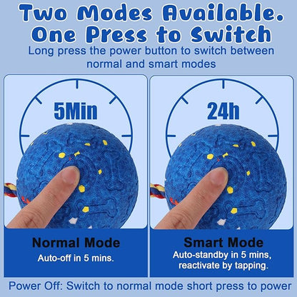 BABORUI Interactive Dog Toys Ball with Rope Tail, E-TPU Automatic Interactive Dog Toys for Aggressive Chewers, Indestructible Dogs Ball for Small/Medium/Large Dogs Indoor/Outdoor to Keep Them Busy