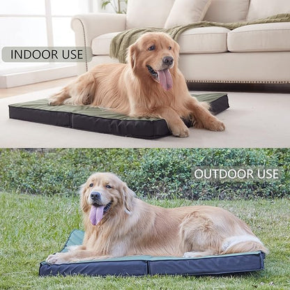 Outdoor Dog Bed for Large Dogs, Waterproof & Washable, Foldable & Orthopedic, 41" All-Weather