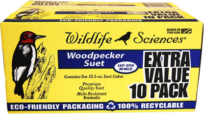 Woodpecker Suet Cake 10 Pack for Wild Birds