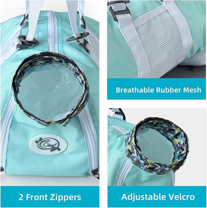 Cinf Cat Nail Clipping Cleaning Grooming Restraint Bag No Scratching Biting for Bathing Nail Trimming Injecting Examining(Mint,M)