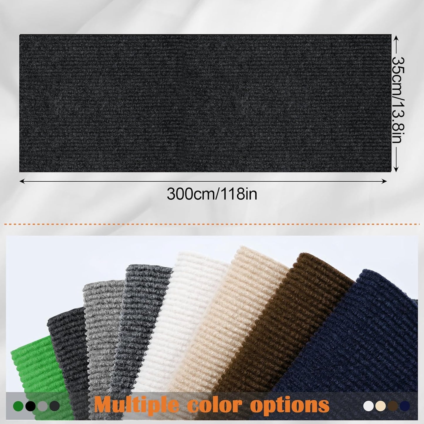 Cat Scratch Furniture Protector - 118" x 13.8" Trimmable Self-Adhesive Cats Claws Scratch Pads, DIY Cat Climbing Couch Protector for Scratch Post Cat Tree Replacement Indoor (Black)