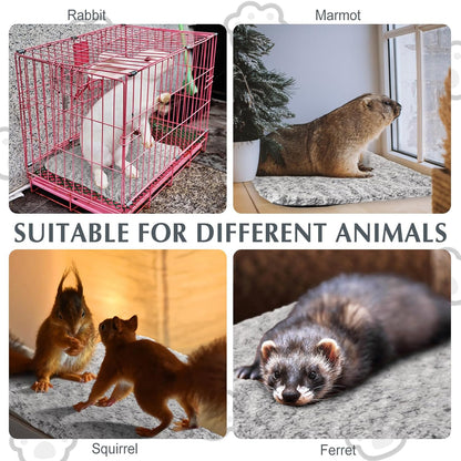 4 Pack Self Warming Cat Pads Self Heating Cat Mat Washable Homeless Dogs Thermal Pads Kennel Pad Reflects Body Heat Warm Crate Bed Mat for Indoor Outdoor Pet(Gray,12 x 12 Inch)